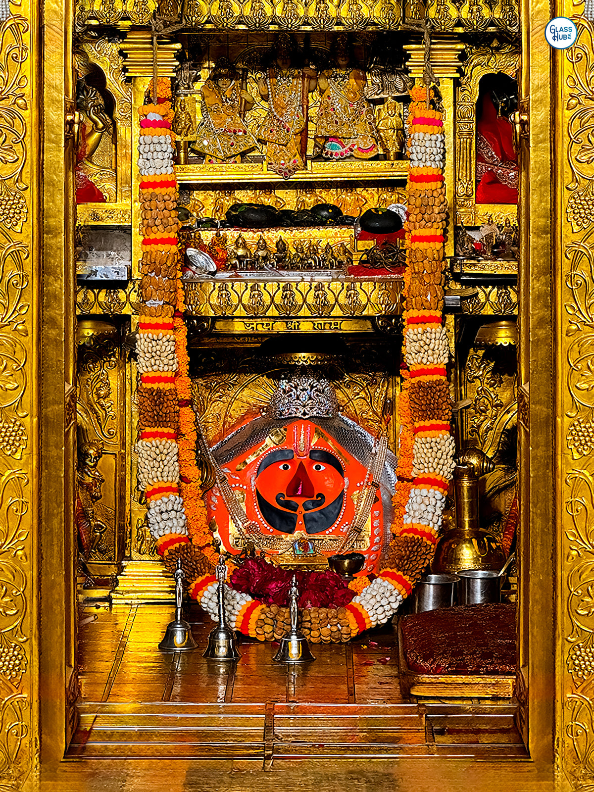 Salasar Balaji Glass Frame HD Print | Premium Temple Glass Photo Frame