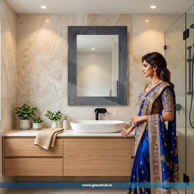 Black Frame Bathroom Vanity Mirror, Modern Wall Mirror
