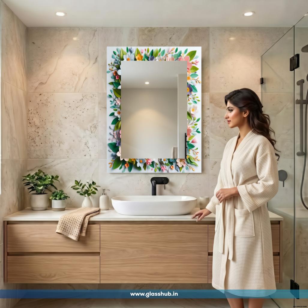 Modern Rectangular Mirror for Bathroom, Washroom & Dressing Area