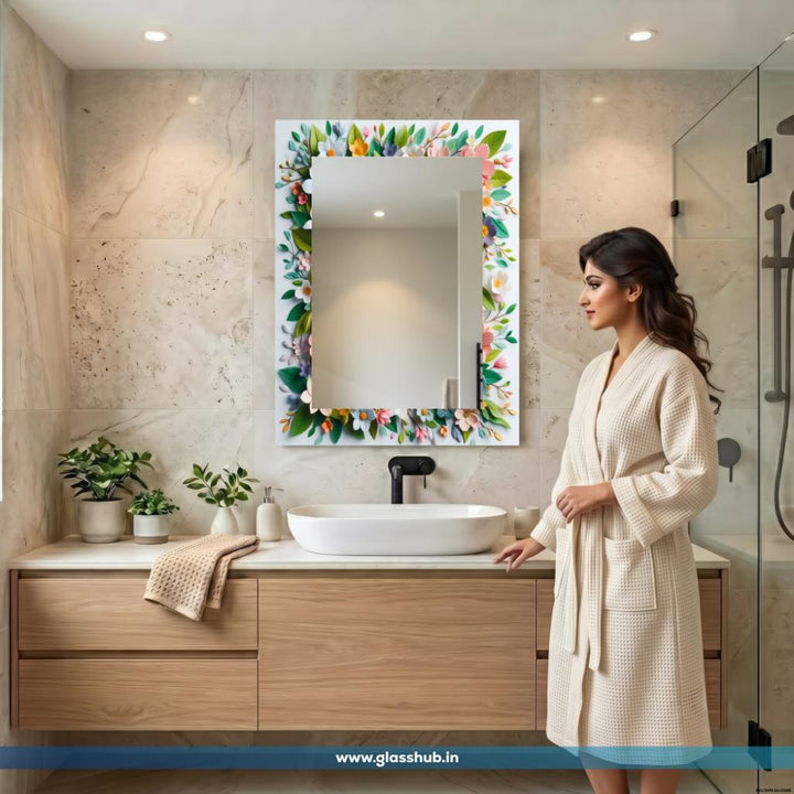 Modern Rectangular Mirror for Bathroom, Washroom & Dressing Area