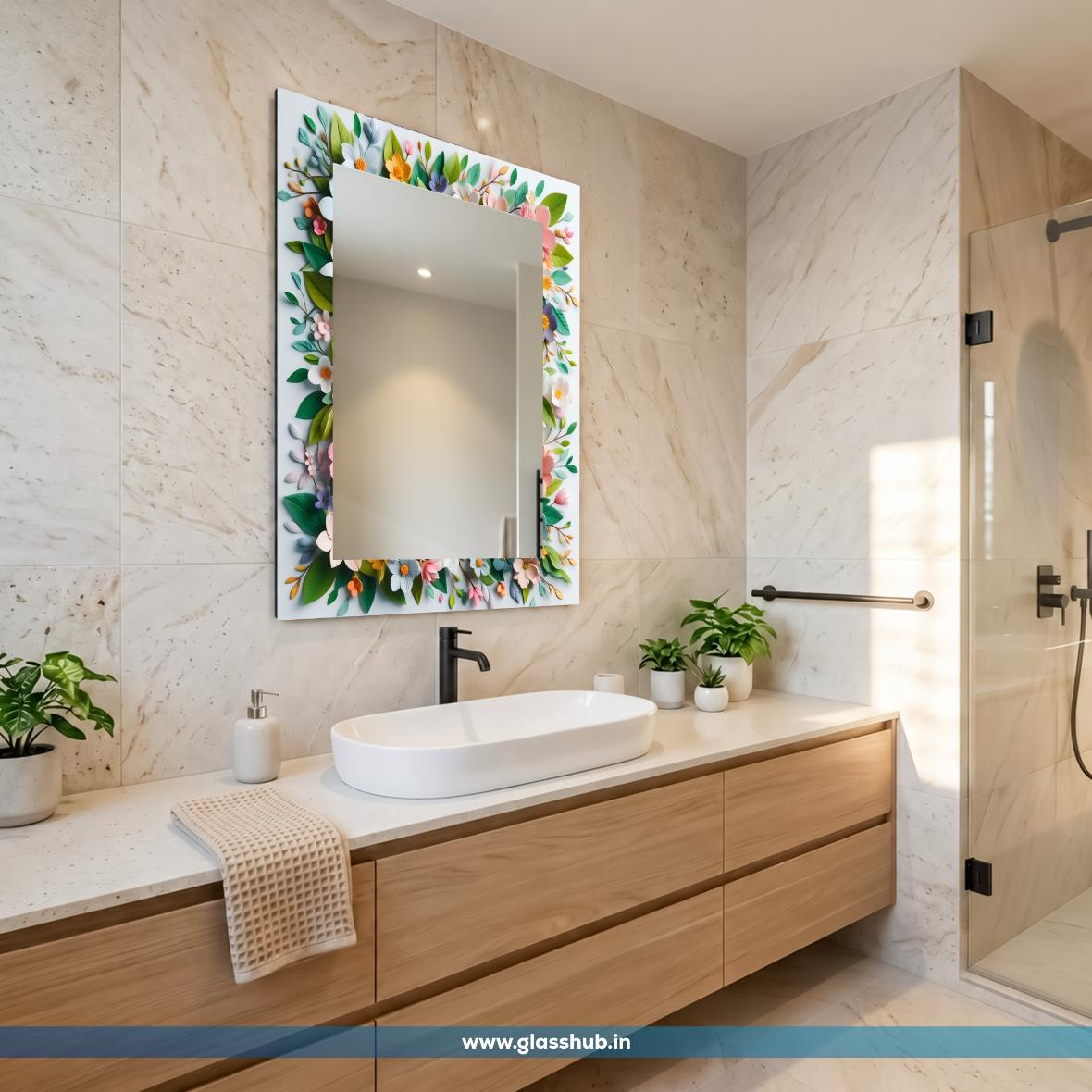 Modern Rectangular Mirror for Bathroom, Washroom & Dressing Area