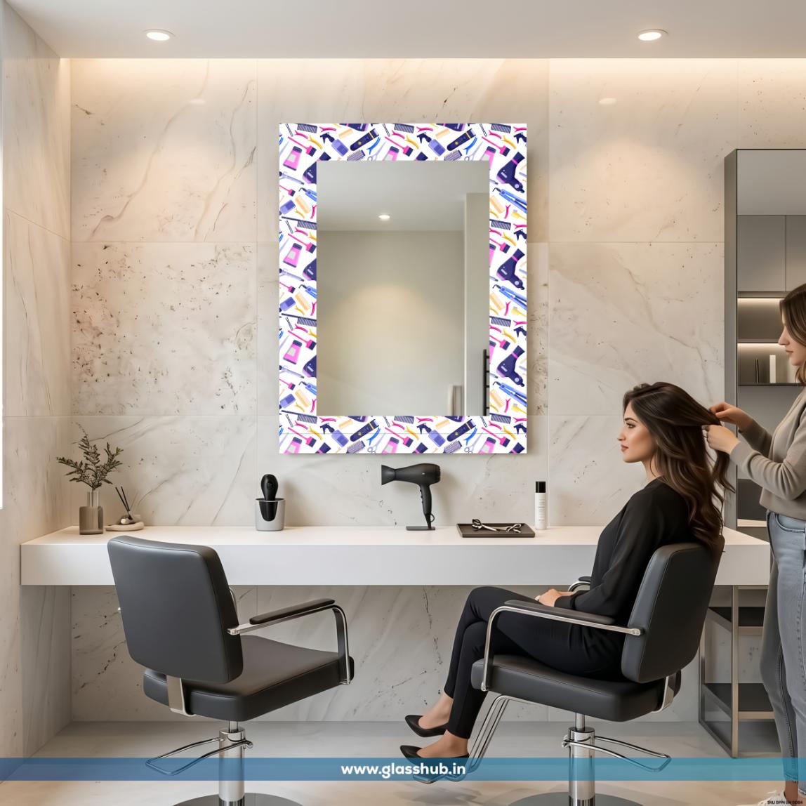 Modern Hair Styling Accessories Printed Vanity Mirror