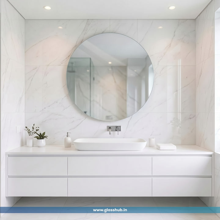 Round Bathroom Mirror 24 Inch, Frameless