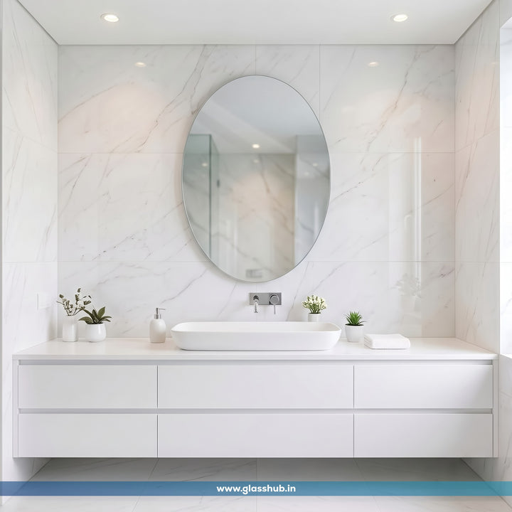 Frameless Oval Bathroom Mirror – Graceful, Classic & Modern
