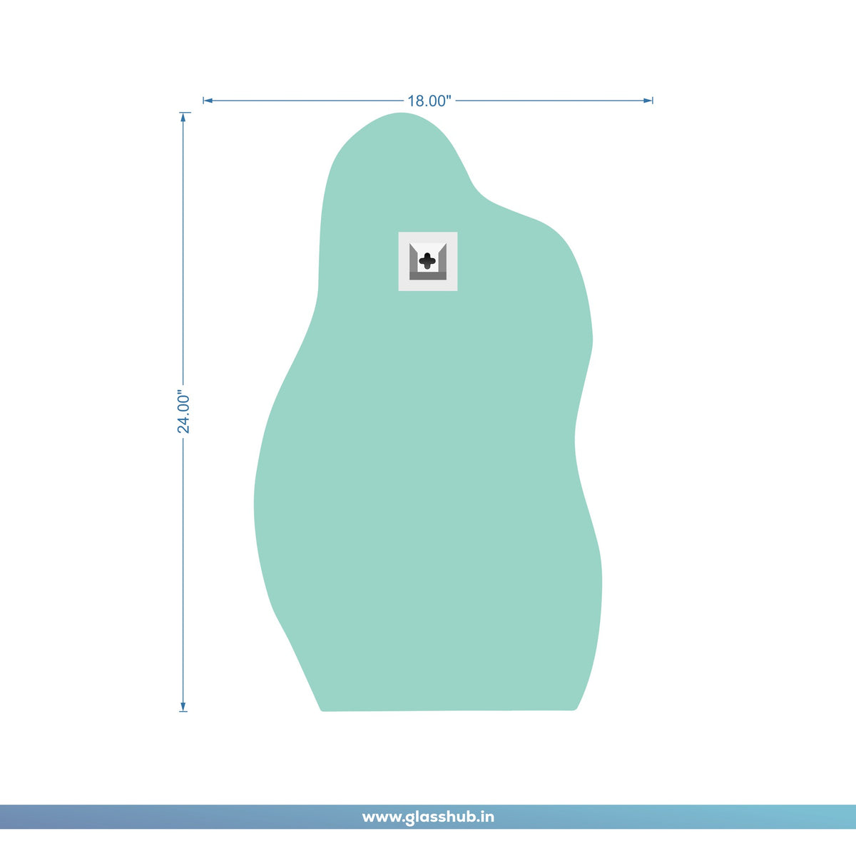 Frameless Irregular Wavy Bathroom Mirror 18x24 Inch – Organic Shape, 5mm Silvoxy Glass